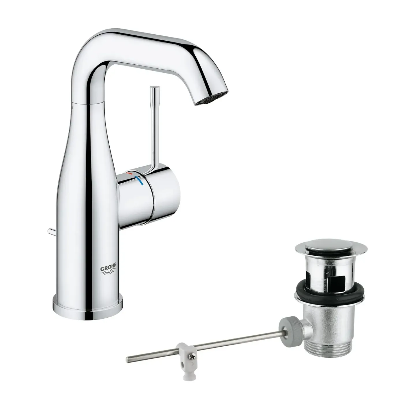 Grohe Wastafelmengkraan Essence - EcoJoy - Draaibaar - Chroom - 19,3cm