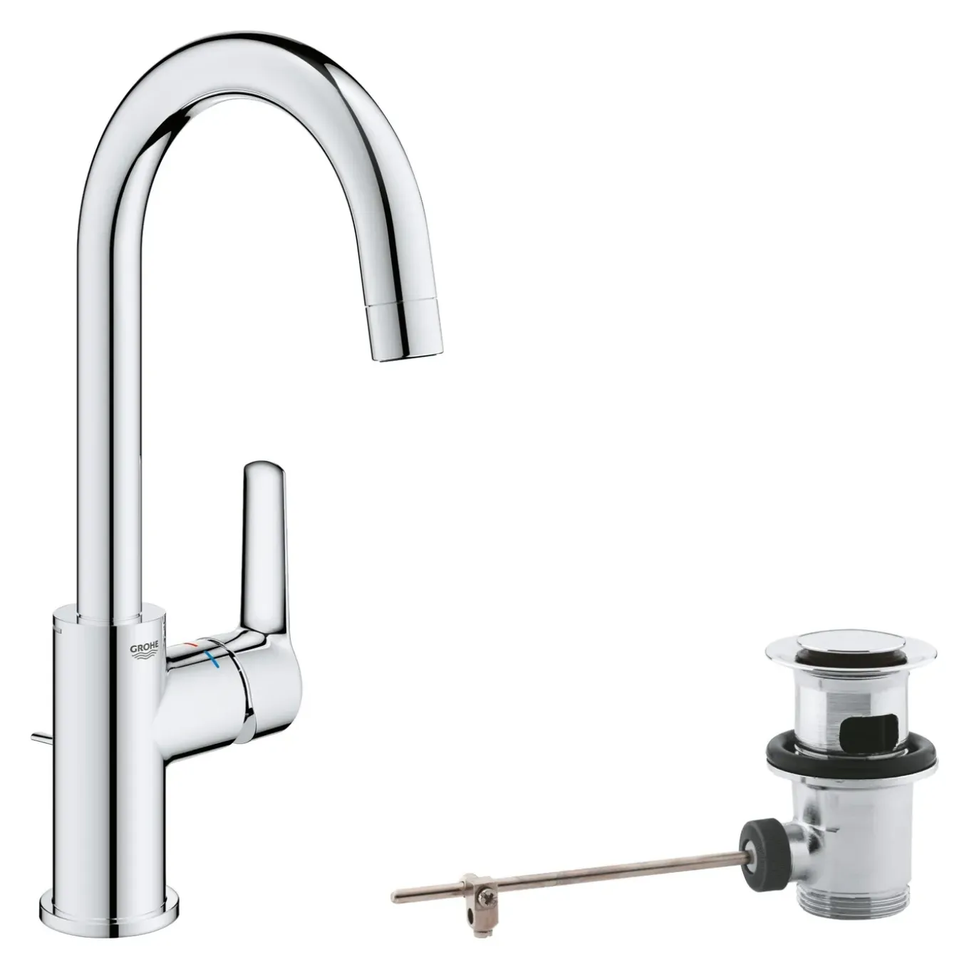 GROHE Wastafelmengkraan Start - EcoJoy - Draaibaar - Chroom - 31,1cm