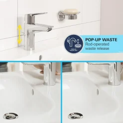 GROHE Wastafelmengkraan Start - EcoJoy - Draaibaar - Chroom - 31,1cm