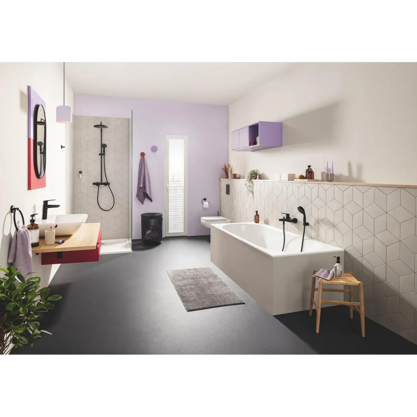GROHE Wastafelmengkraan Start - Zwart Mat - 12,1cm