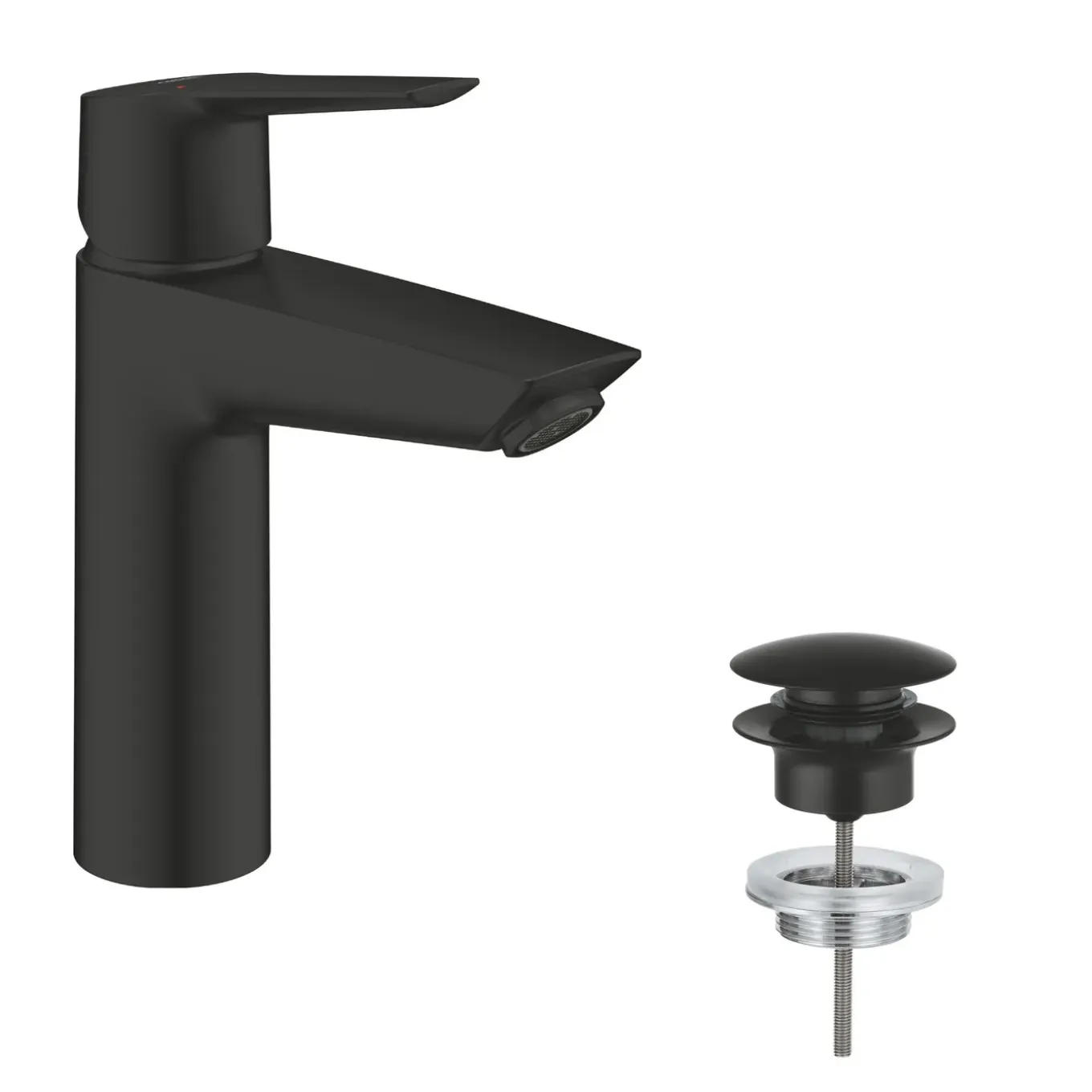 GROHE Wastafelmengkraan Start - Zwart Mat - 12,1cm
