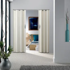 Grosfillex vouwdeur 'Axia' - PVC - Wit hout - 205x84cm