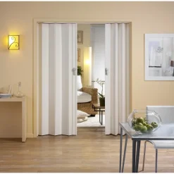 Grosfillex vouwdeur 'Spacy' - PVC - Wit generfd - 205x84cm