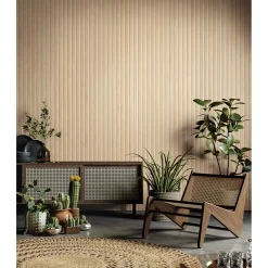 Grosfillex wandpaneel Linio - Element 3D effect - PVC - Bright Ash - 37,5x260cm