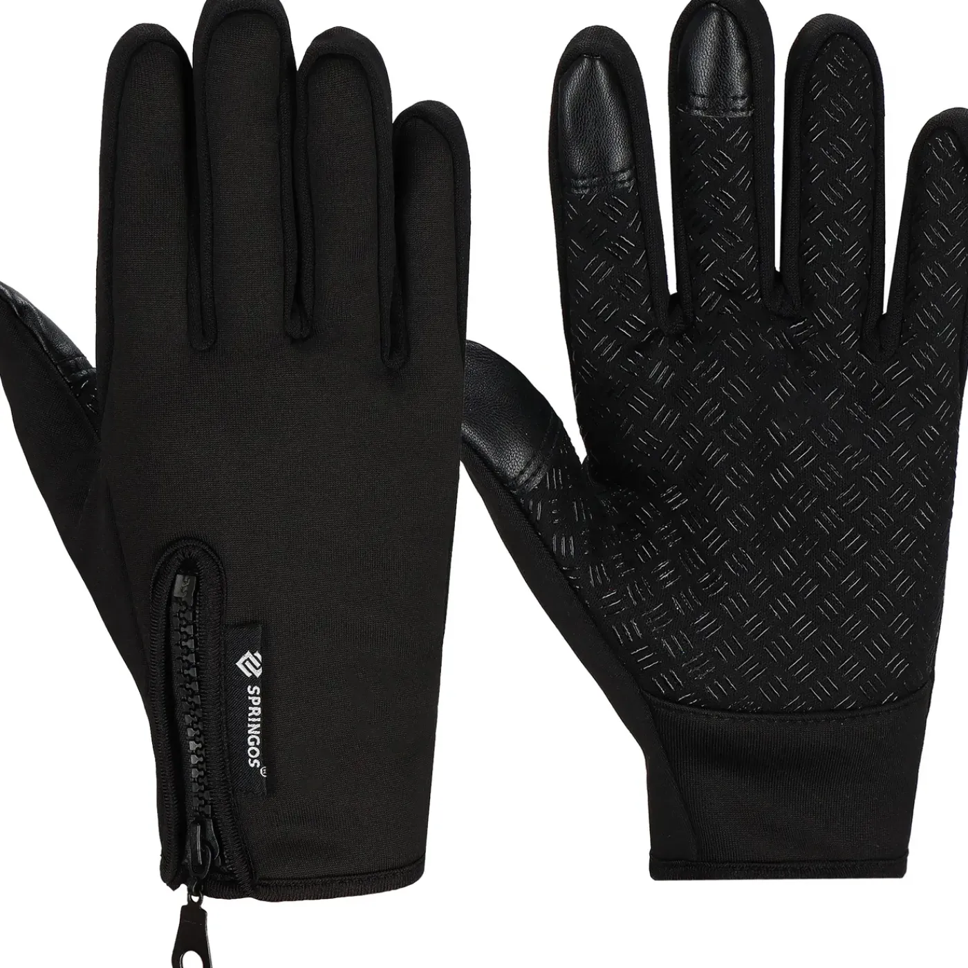 Springos Handschoenen - Touch - Zwart - Nylon - Unisex - Maat M