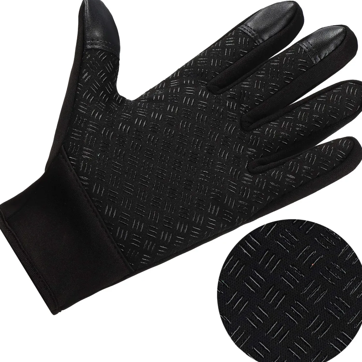 Springos Handschoenen - Touch - Zwart - Nylon - Unisex - Maat M
