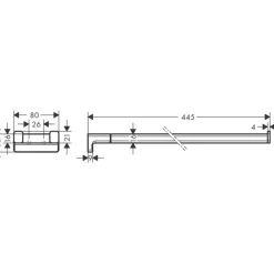 Hansgrohe Addstoris Dubbele Handdoekhouder 45 Cm Chroom