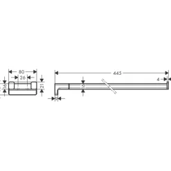 Hansgrohe Addstoris Q Handdoekhouder 2-lids - Mat Zwart