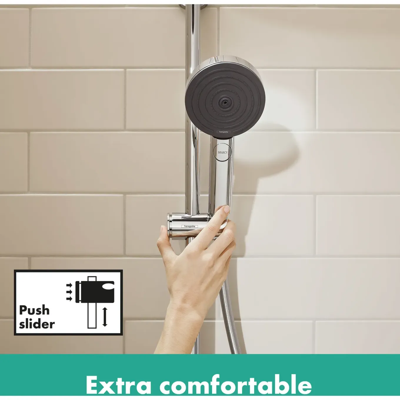 Hansgrohe doucheset Pulsify Select Relaxation 3 stralen chroom