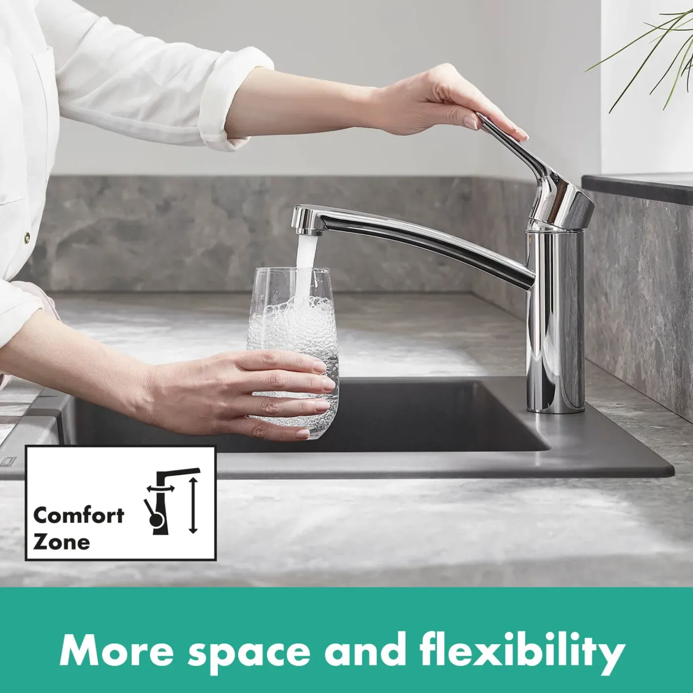 Hansgrohe keukenmengkraan MySport Eco medium chroom