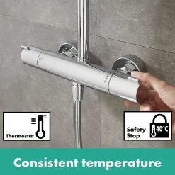 Hansgrohe Thermostatische Douchekraan MyFox - Waterbesparend - Chroom - 15 cm