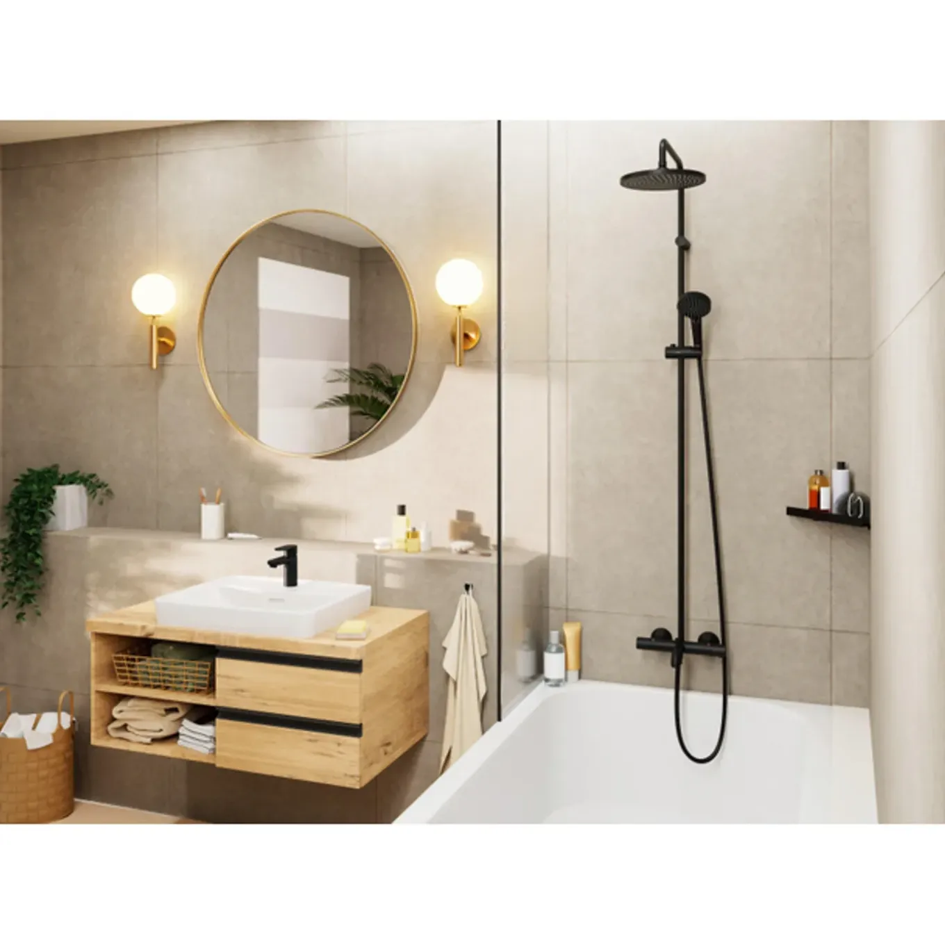 Hansgrohe Vernis Blend 1-gats Wastafelkraan - 100 Zonder Waste - Voorsprong 10.8cm - Mat Zwart