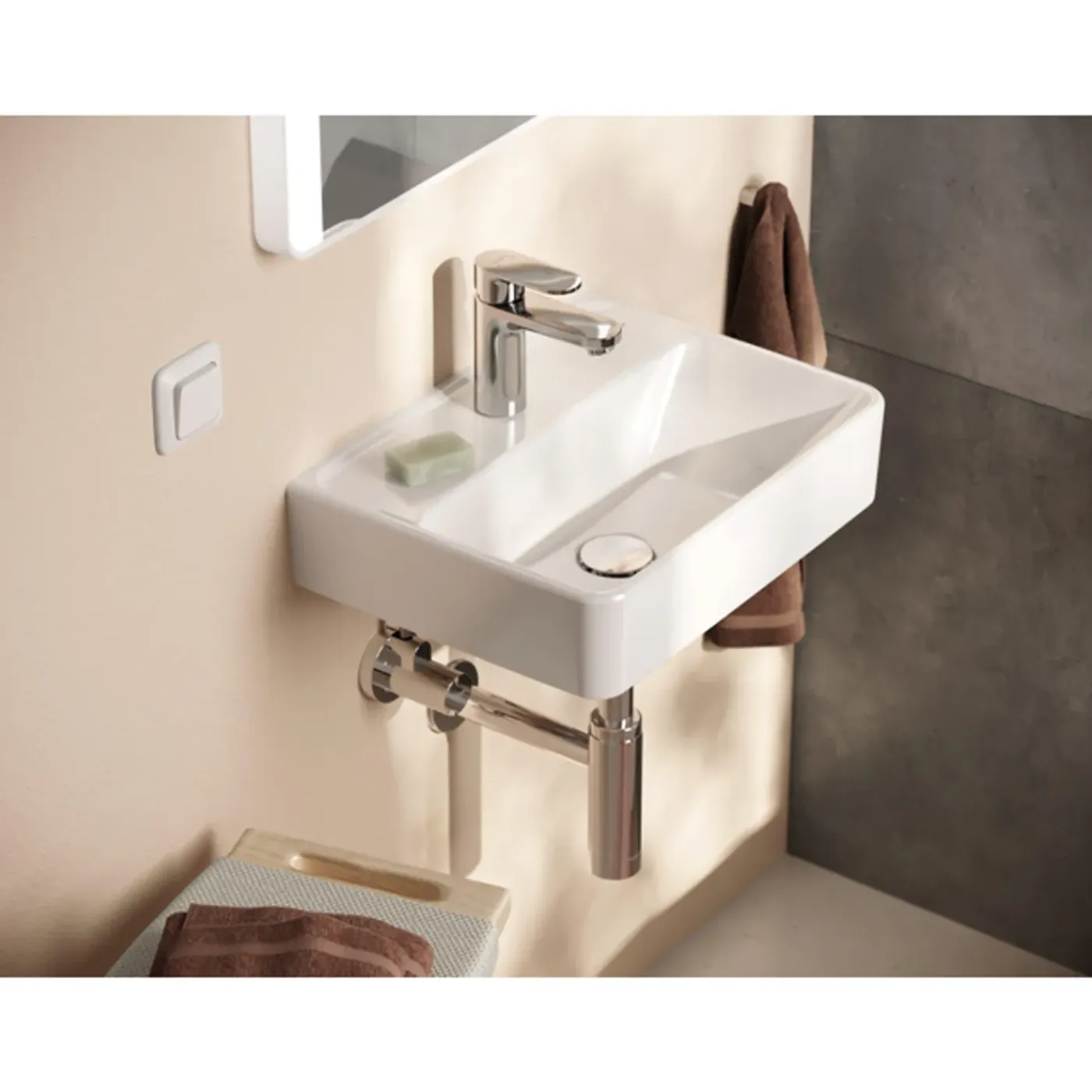 Hansgrohe Vernis Blend 1-gats Wastafelkraan - 100 Zonder Waste - Voorsprong 10.8cm - Hoogglans