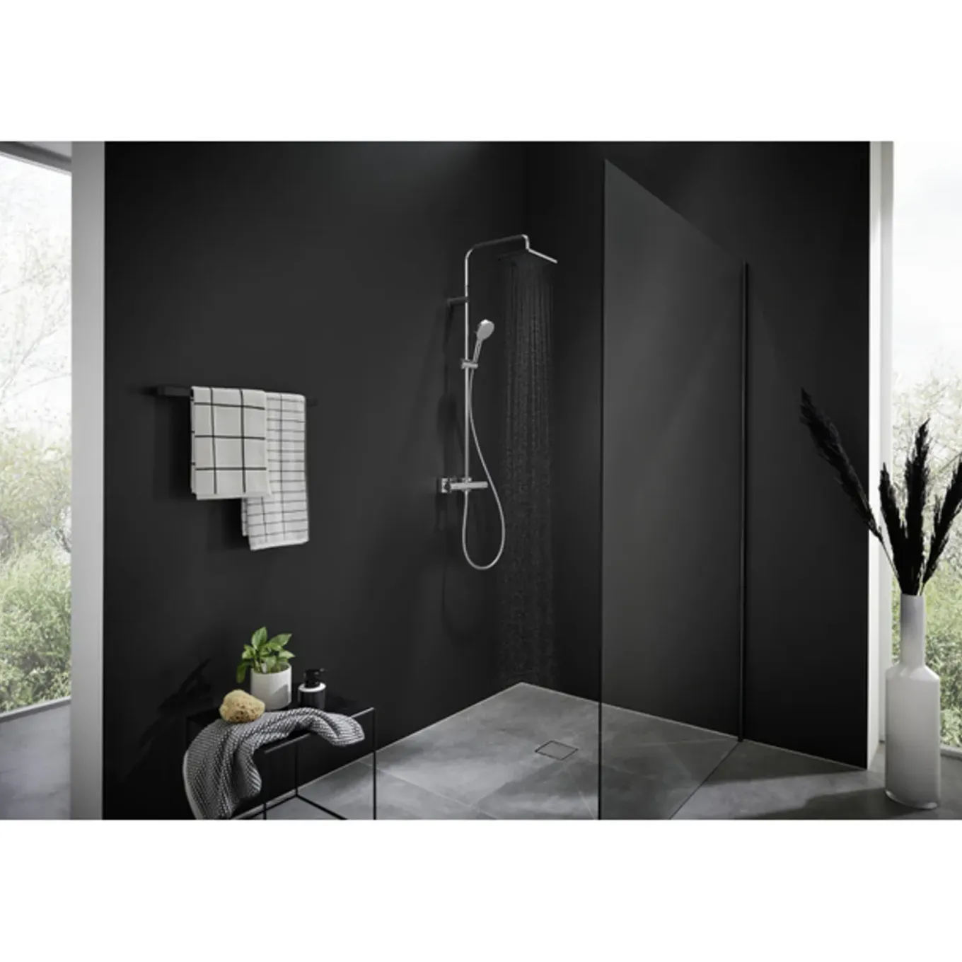 Hansgrohe Vernis Shape Opbouw Regendoucheset – Thermostatisch – 23 Cm Hoofddouche – Waterbesparend –