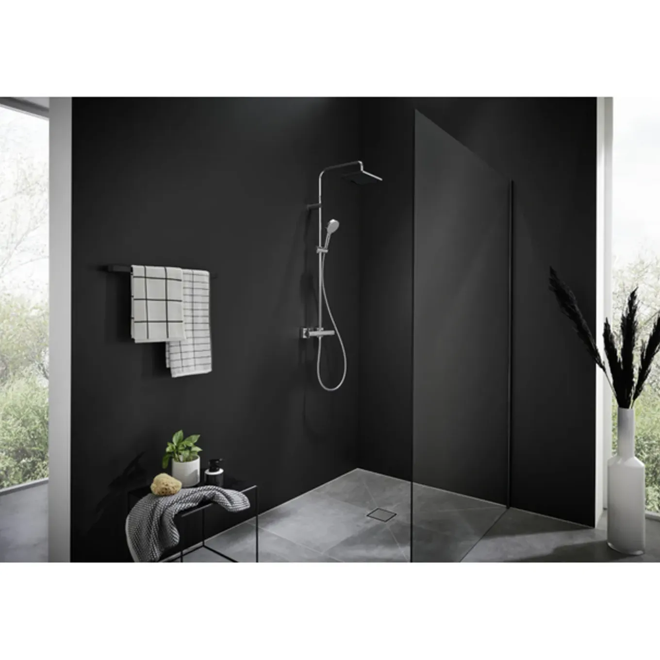 Hansgrohe Vernis Shape Opbouw Regendoucheset – Thermostatisch – 23 Cm Hoofddouche – Waterbesparend –