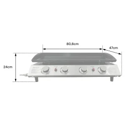 Happy Garden Gas Bakplaat Valencia 4 Branders 10kw