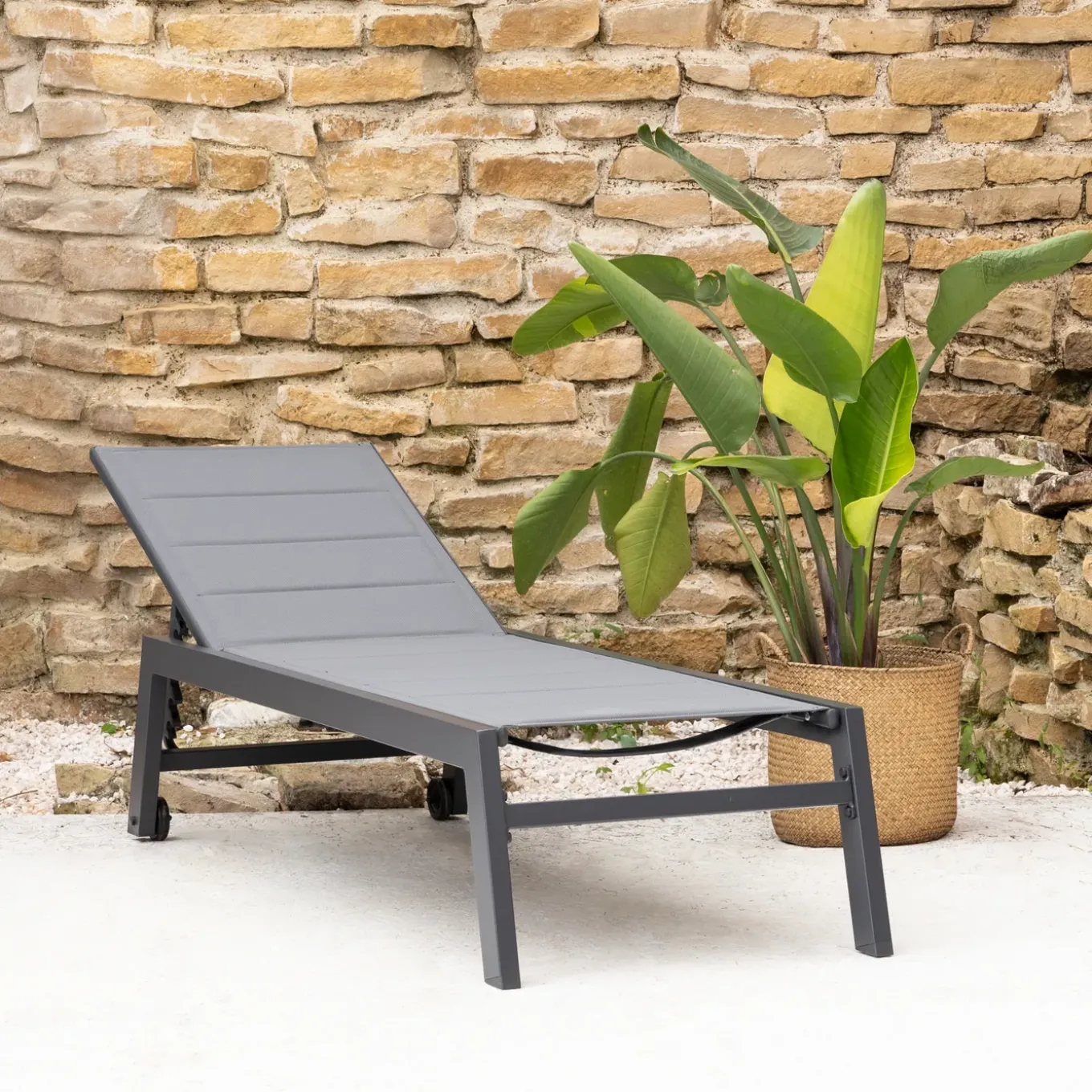 Happy Garden Ligstoel Barbados Grijs En Grijs Antraciet
