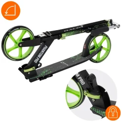 Hauki Cityroller Scooter Groen Opvouwbaar Verstelbaar Lichtgewicht Xxl Wielen Voetrem