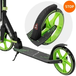 Hauki Cityroller Scooter Groen Opvouwbaar Verstelbaar Lichtgewicht Xxl Wielen Voetrem