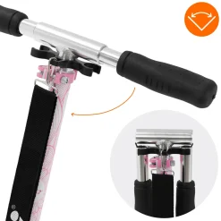 Hauki Cityroller Scooter Roze Opvouwbaar Verstelbaar Lichtgewicht Xxl Wielen Voetrem