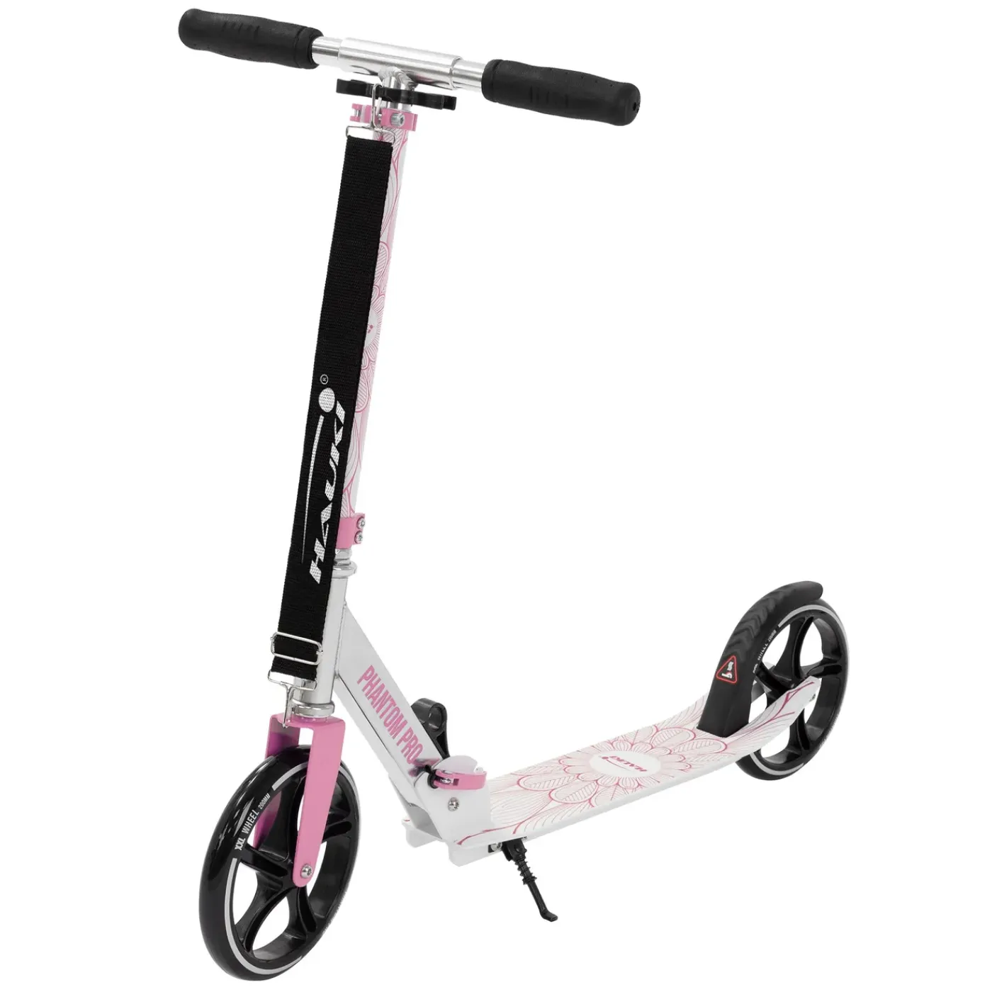 Hauki Cityroller Scooter Roze Opvouwbaar Verstelbaar Lichtgewicht Xxl Wielen Voetrem