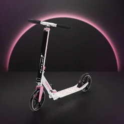 Hauki Cityroller Scooter Roze Opvouwbaar Verstelbaar Lichtgewicht Xxl Wielen Voetrem