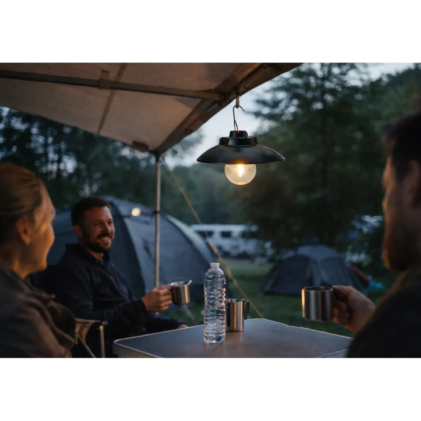 HEM Camping Hanglamp Oplaadbaar Usb-c – Led Sfeerlamp Met Haak – 2 Standen Warm Licht
