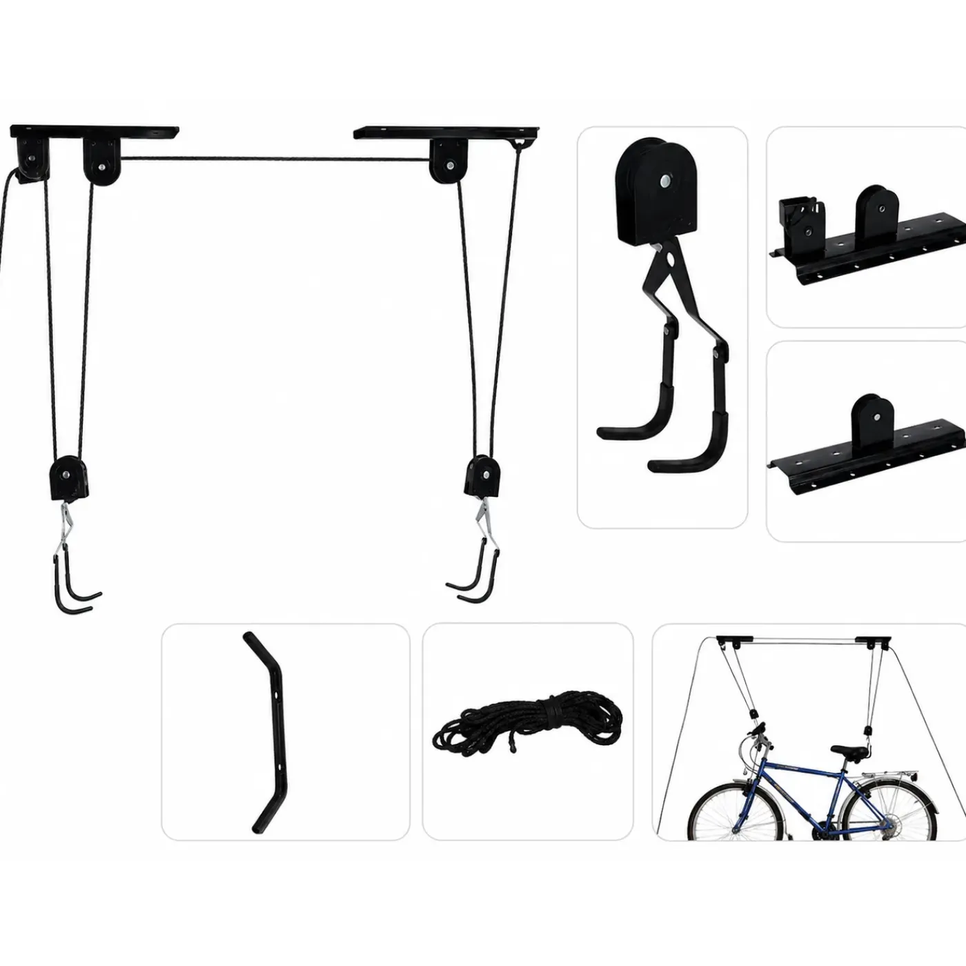 HEM Fietslift - Fiets Ophangsysteem - Plafondlift Max 45 Kg