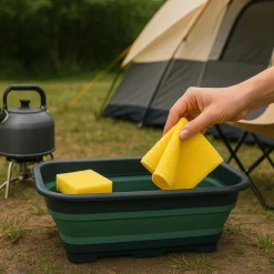 Hem Opvouwbare Afwasbak 8l - Inklapbare Wasbak Voor Camping Of Keuken - Groen
