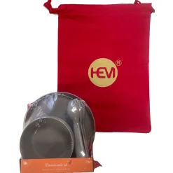 HEM Serviesset 24-delig - Picknickset Voor Camping Grijs - Bestekset