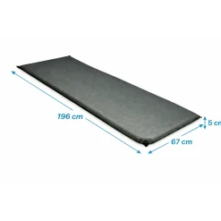 HEM Slaapmat Zelfopblazend 196x67 Cm - Grijs - Camping Luchtbed 1 Persoon