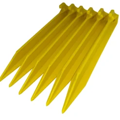 HEM Tentharingen Set Van 6 - Gele Abs Grondpennen 23 Cm Met V-punt Verwerk