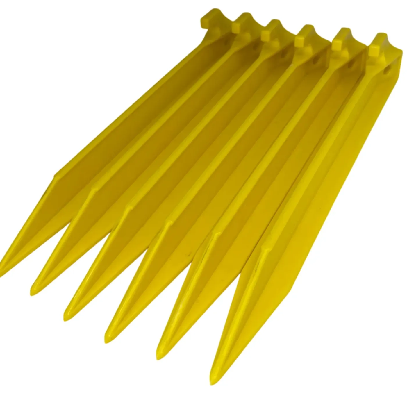 HEM Tentharingen Set Van 6 - Gele Abs Grondpennen 23 Cm Met V-punt Verwerk