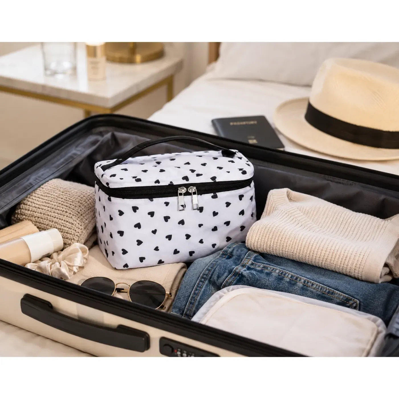 HEM Toilettas - Make-up Tas - Cosmeticatas - Hartjes
