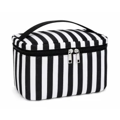 Hem Toilettas - Make-up Tas - Zwart Wit Gestreept