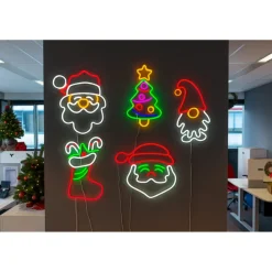 HEM Wandlamp Neon Kerstman - Multicolour - Kerstversiering - Kerstverlichting