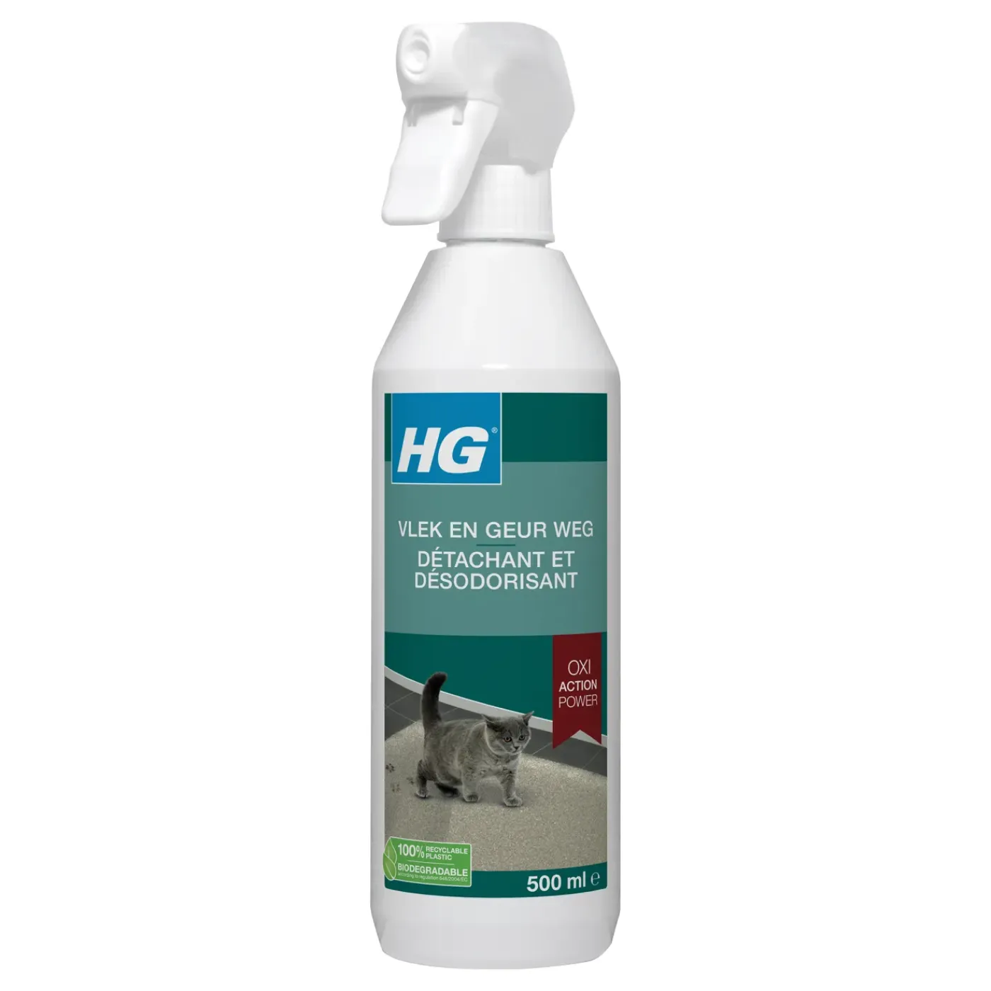 HG vlek- en geurverwijderaar voor katten 500ml