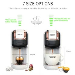 Hibrew - Koffiemachine - H2B - 5-in-1 Multicapsules 20 Bar Zwart