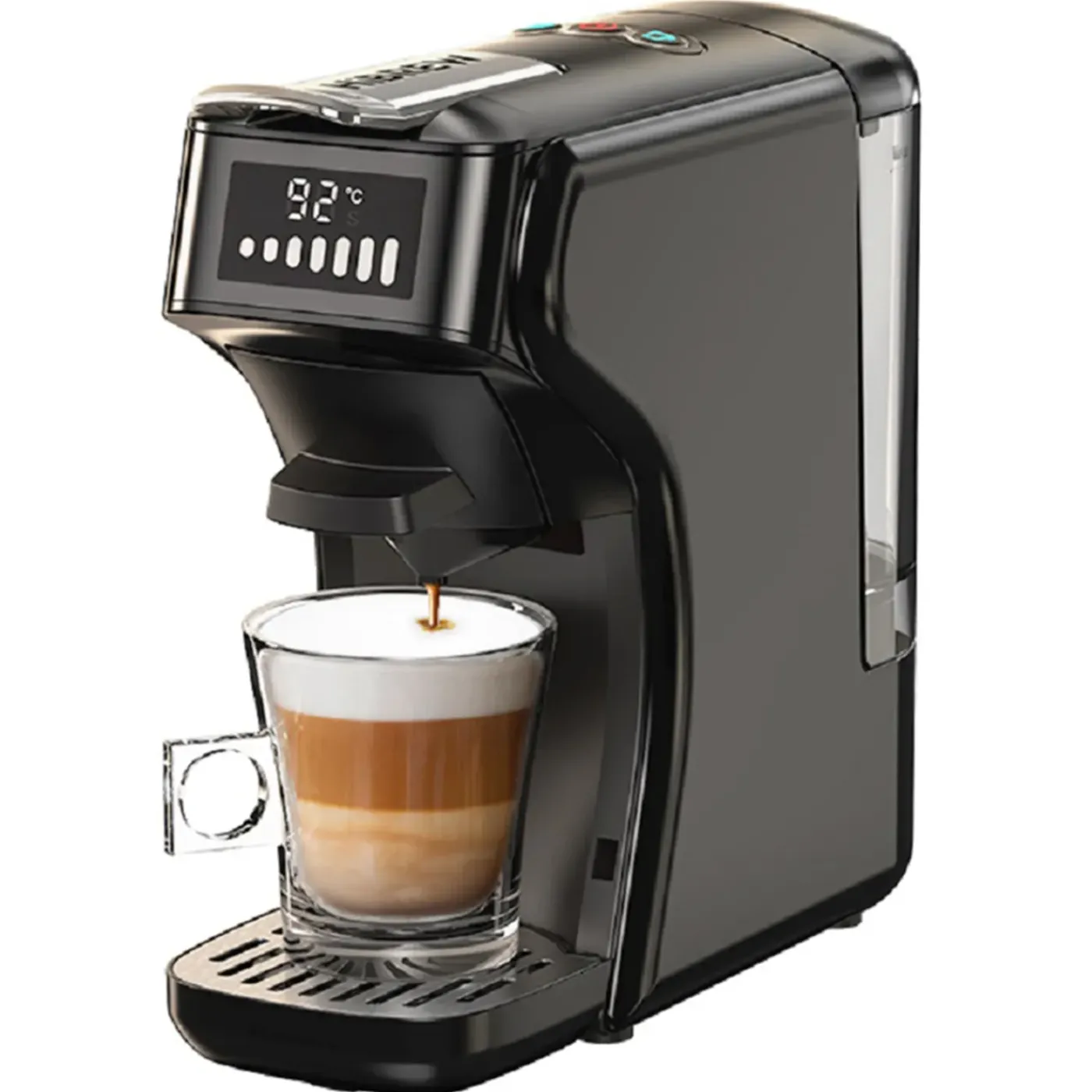 HiBREW - Koffiemachine - H1B - 6-in-1 Multicapsules 20 Bar Zwart