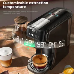 HiBREW - Koffiemachine - H1B - 6-in-1 Multicapsules 20 Bar Zwart