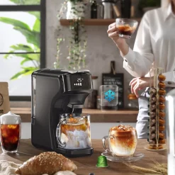HiBREW - Koffiemachine - H1B - 6-in-1 Multicapsules 20 Bar Zwart