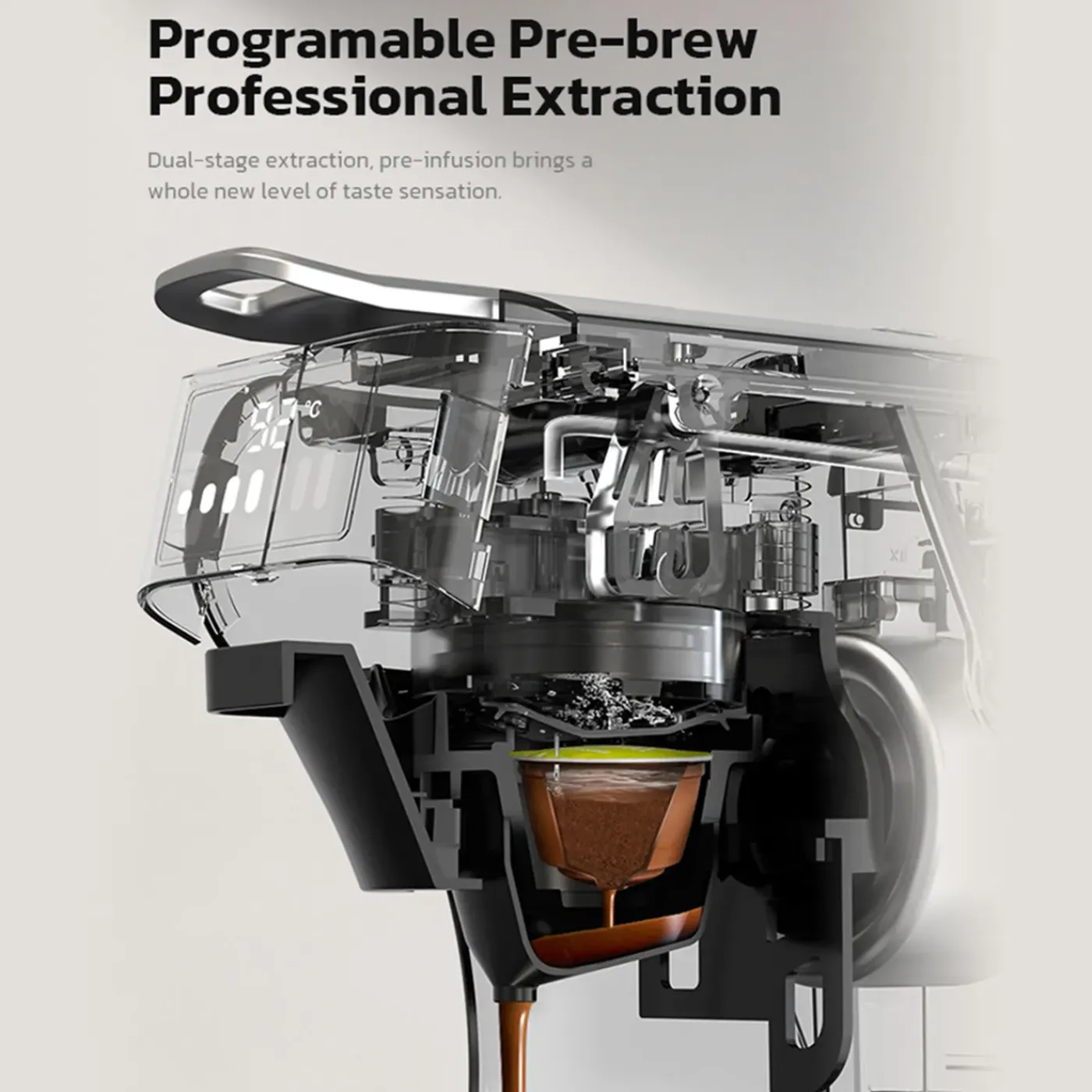 HiBREW - Koffiemachine - H1B - 6-in-1 Multicapsules 20 Bar Zwart