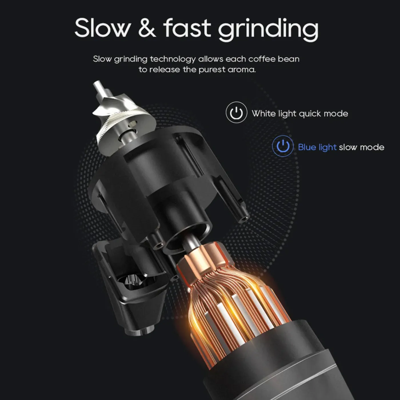 HiBREW - Koffiemolen - G5 - Conische Maalschijf 48mm 36 Instelbare Maalniveaus Zwart