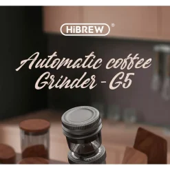 HiBREW - Koffiemolen - G5 - Conische Maalschijf 48mm 36 Instelbare Maalniveaus Zwart