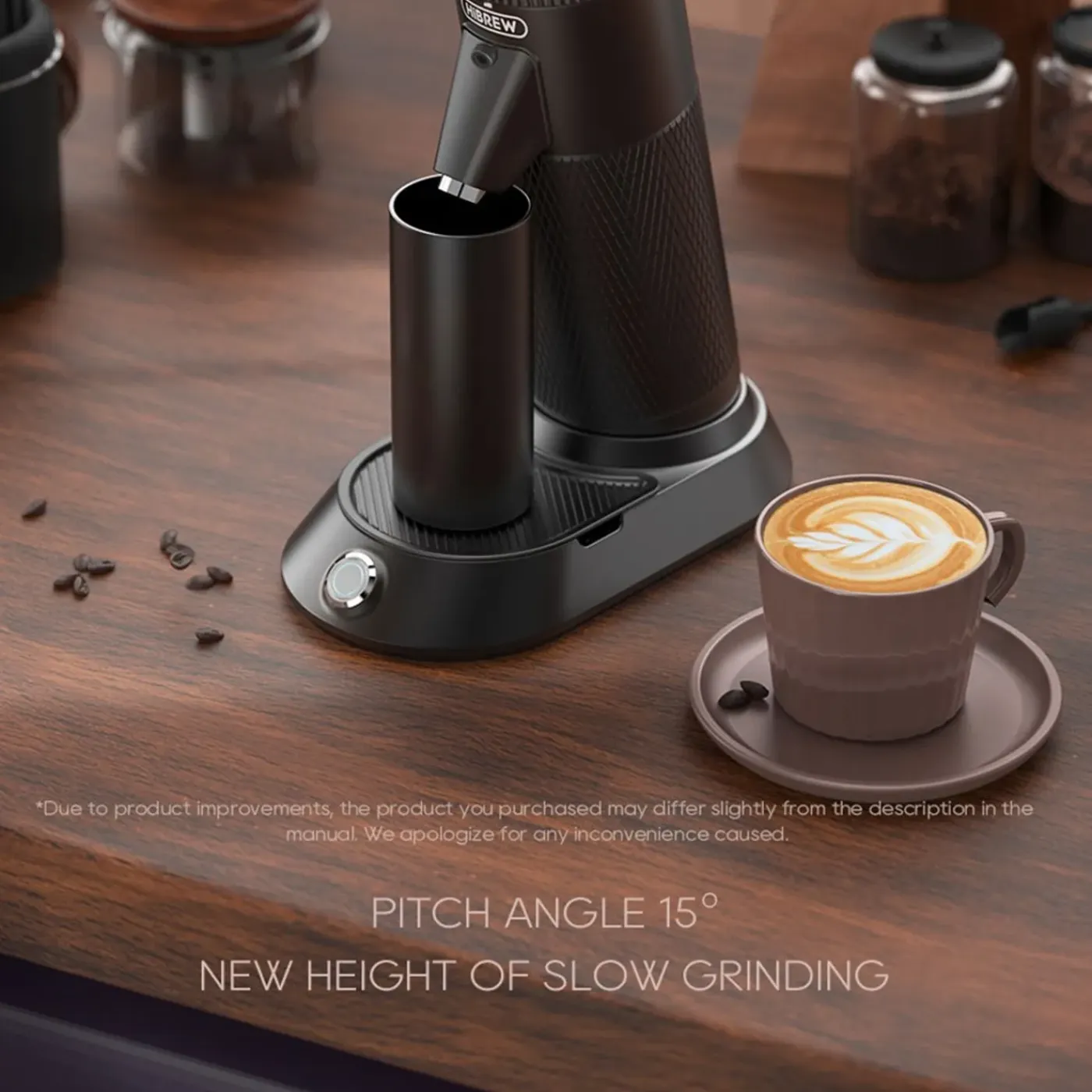 HiBREW - Koffiemolen - G5 - Conische Maalschijf 48mm 36 Instelbare Maalniveaus Zwart