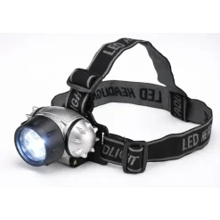 HI Hoofdlamp Led - Verstelbare Hoofdband - 3 Lichtstanden - Spatwaterdicht - Zwart
