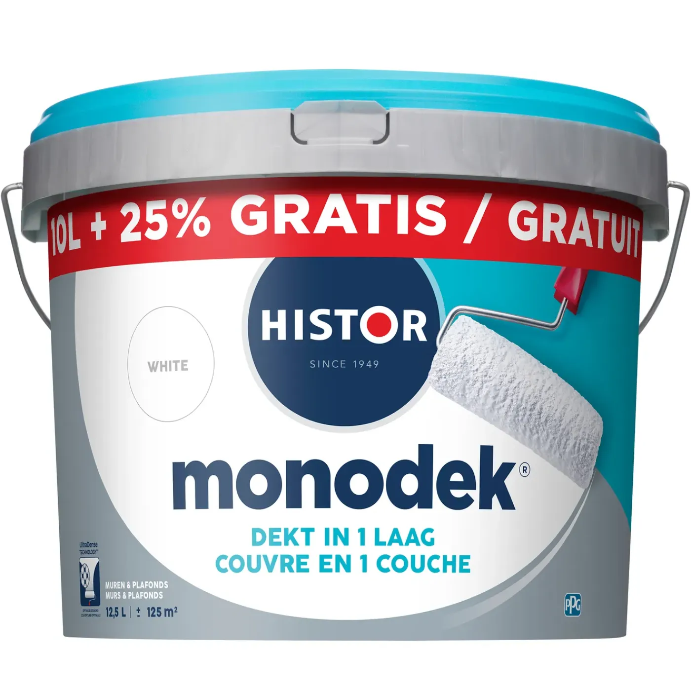 Histor Muurverf Monodek - Mat - Wit - 12,5L
