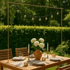 Hixa Decoratieframe Tafelklem Decoratie Goud Verstelbaar 135 Tot 250 Cm Metaal
