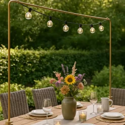 Hixa Decoratieframe Tafelklem Decoratie Goud Verstelbaar 135 Tot 250 Cm Metaal
