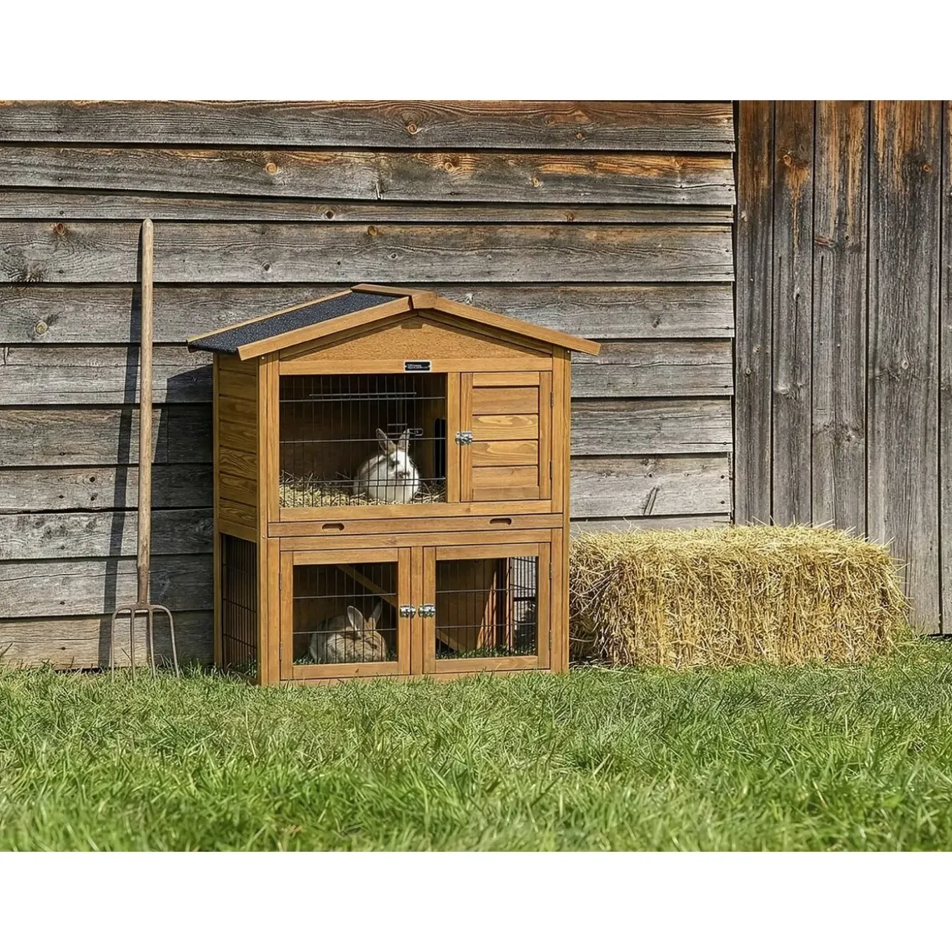 H&j - Houten Hok -noisette - 102 X 55 X 100 Cm - Bruin